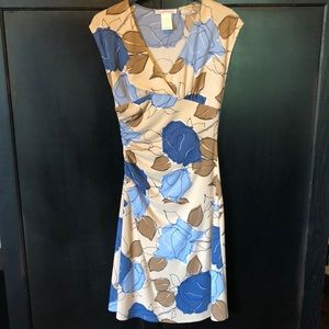 Wishes Dress Size Med blue, brown, cream colored